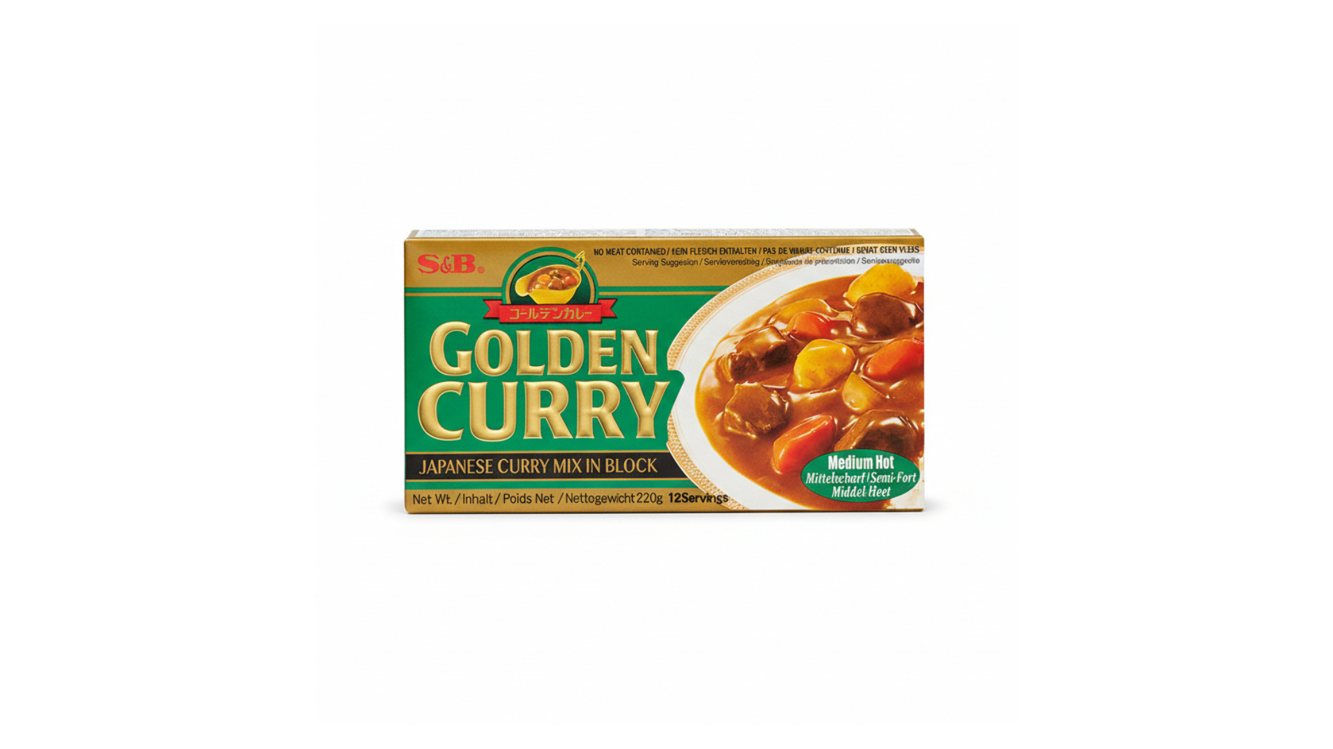 Golden Curry mittelscharf 220g, MHD 01.07 !!!