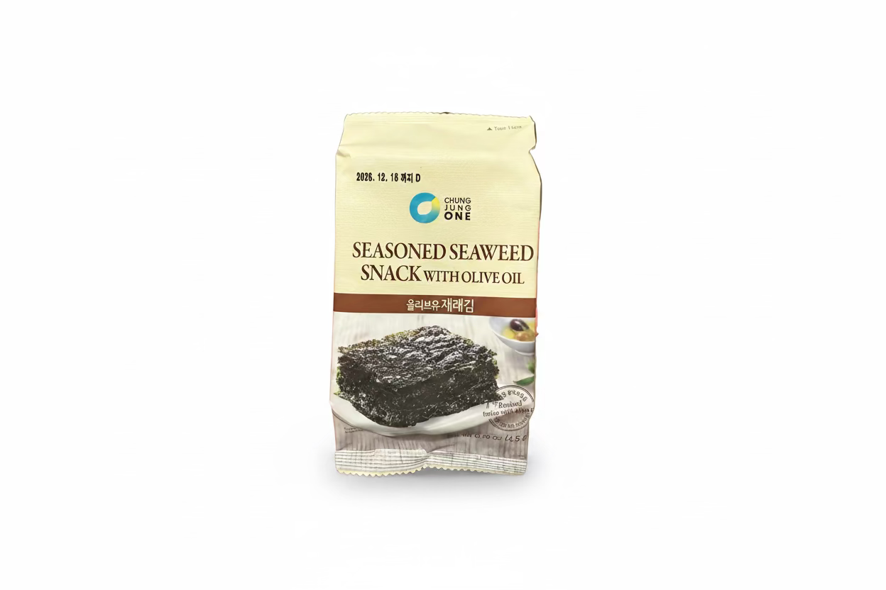 CHUNG JUNG ONE Seetang Snack mit Olivenöl 4,5g